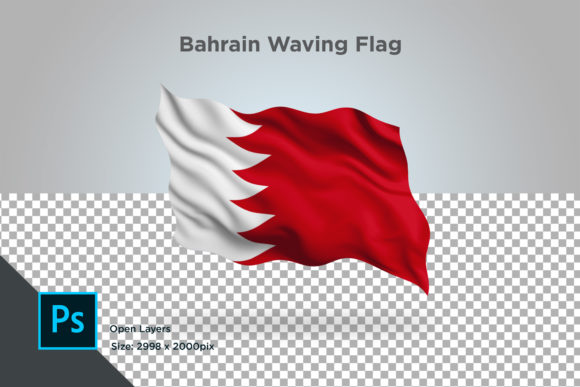 Bahrain Waving Flag: 3D Design Resource Guide