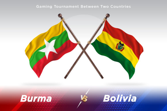 Burma Versus Bolivia Two Flags