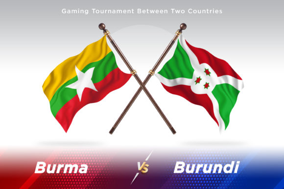 Burma Versus Burundi Two Flags