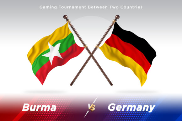Burma Versus Germany Two Flags