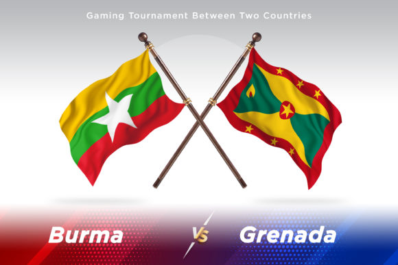 Burma Versus Grenada Two Flags