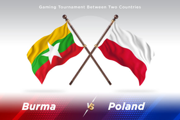 Burma Versus Poland Two Flags