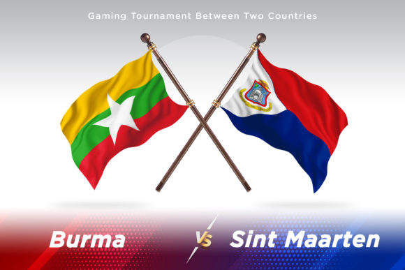 Burma Versus Sint Maarten Two Flags