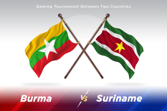 Burma Versus Suriname Two Flags: A Detailed Look at This Flag Illustration Bundle