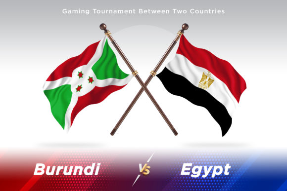 Burundi Versus Egypt Two Flags: Premium 3D Design Asset