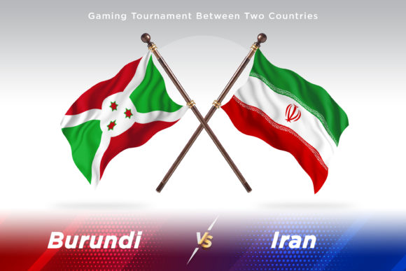 Burundi Versus Iran Two Flags