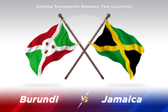 Burundi Versus Jamaica Two Flags: A Dynamic Flag Illustration