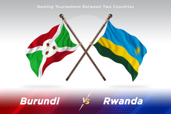 Burundi Versus Rwanda Two Flags