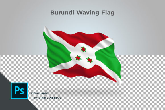 Burundi Waving Flag: Bringing National Pride to Life in Digital Design