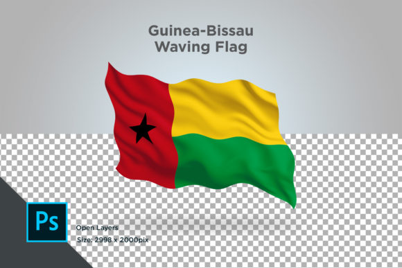 Guinea-Bissau Waving Flag: Premium 3D Design Asset