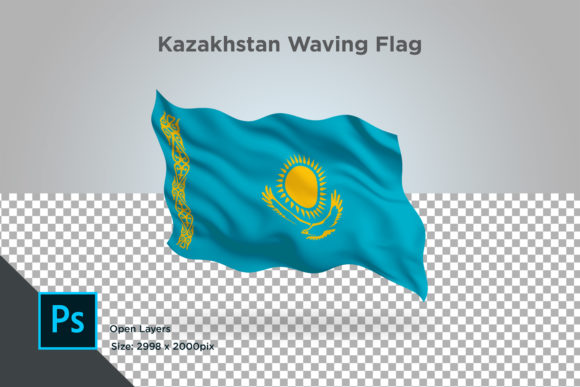 Kazakhstan Waving Flag: Official Design & 3D Assets