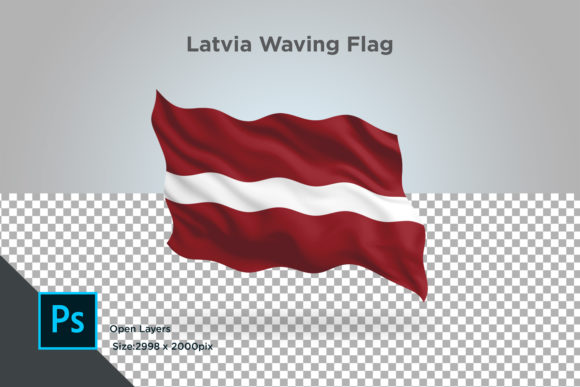 Latvia Waving Flag: Professional 3D Illustration for Global Design Projects