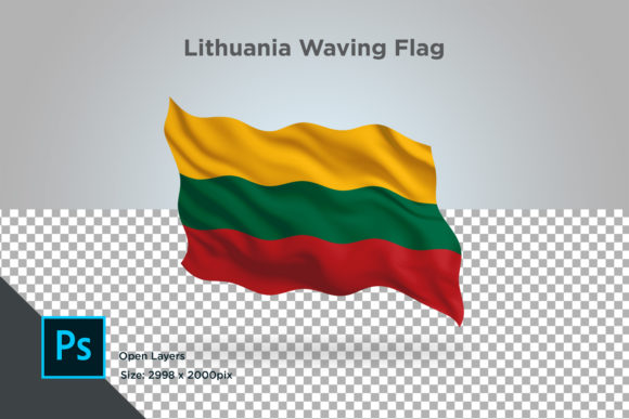 Lithuania Waving Flag: Premium 3D Creative Asset