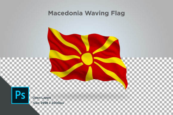 Macedonia Waving Flag: Premium 3D Design Asset for Modern Projects
