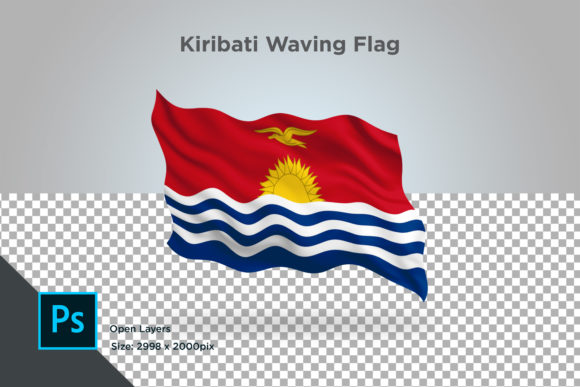 The Kiribati Waving Flag: A Premium 3D Asset for Global Design Projects